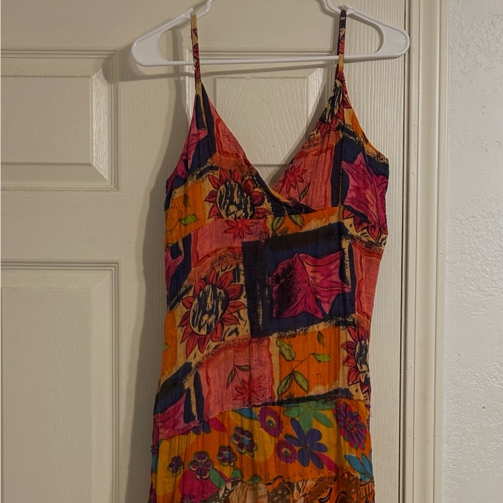 ETC. Multicolor Floral Patchwork Dress